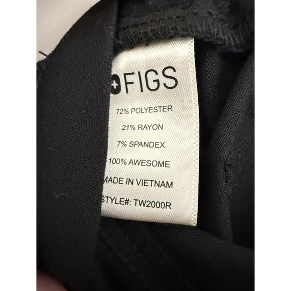 FIGS Scrub Set Women's size L Casma Top Yola Pants Black 2 pc - Picture 11 of 13